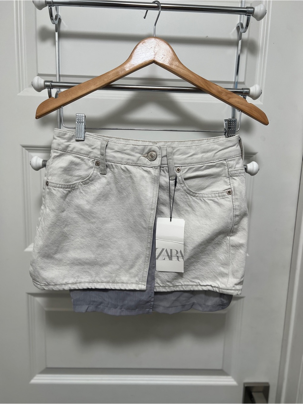 ZARA LIGHT GREY Denim Women’s Skirt